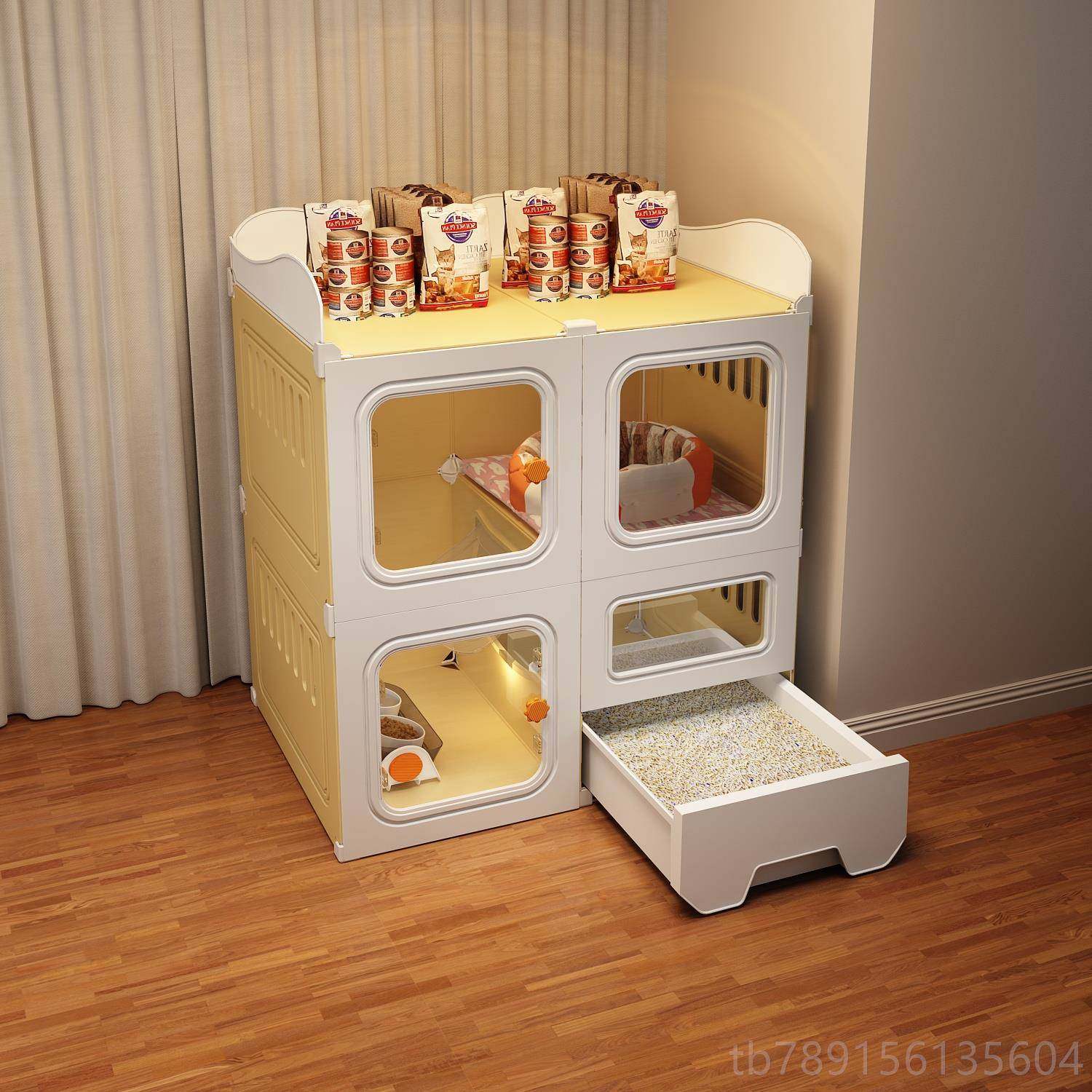 高档猫笼子猫砂家盆一体猫猫占厕猫别墅猫窝舍猫屋猫咪用室内不地,宠物/宠物食品及用品,猫笼子/猫别墅,淘宝优惠券,粉丝福利购,淘宝优惠卷