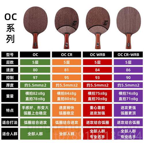 高档S乓TIGA斯帝卡OCCR斯蒂卡OBCCR WR乒球拍 底板正品行货