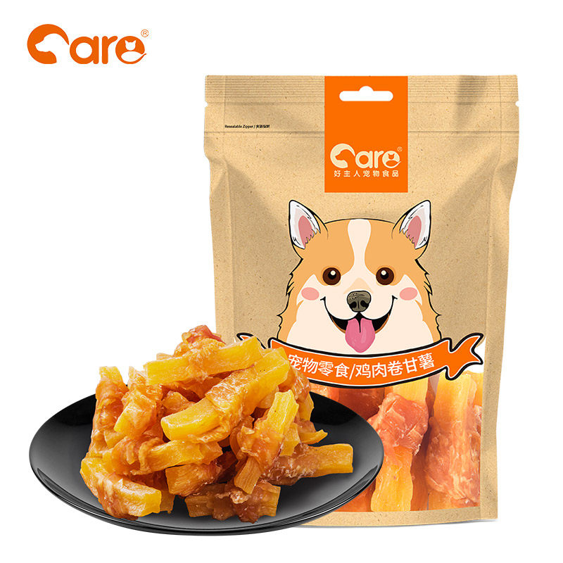 狗狗零食磨牙棒除口臭补钙泰迪金毛幼犬F训练奖励鸡肉干绕薯条300