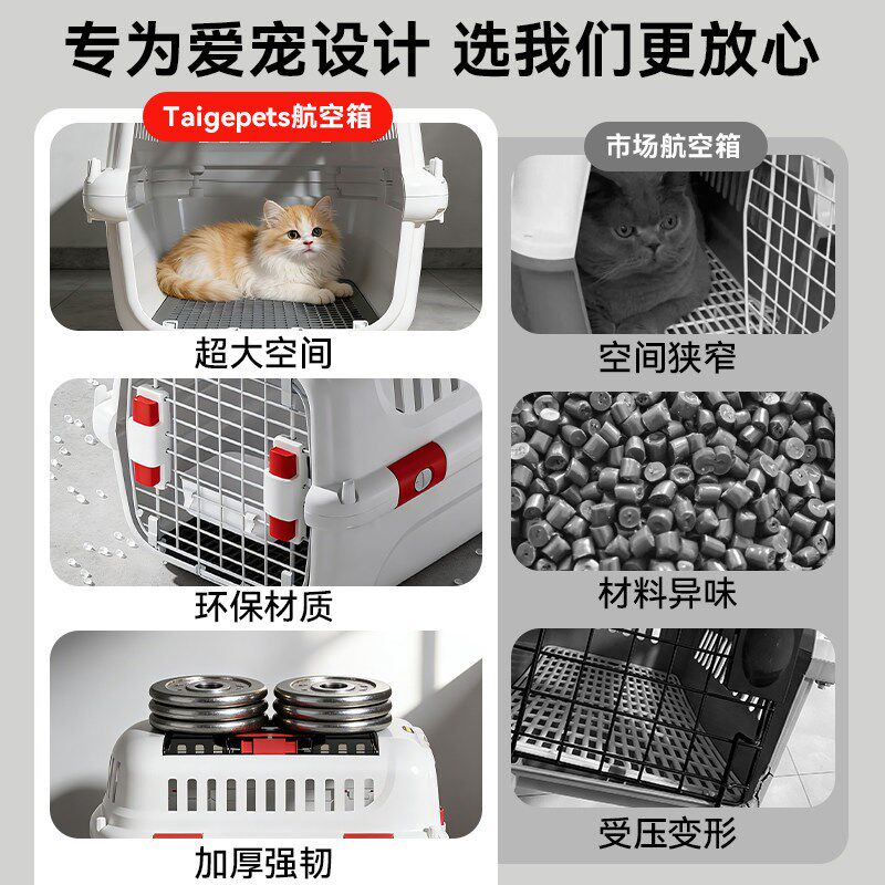 航空箱宠物猫咪中小型犬专用猫y狗笼子可携式外出透气大号车载托