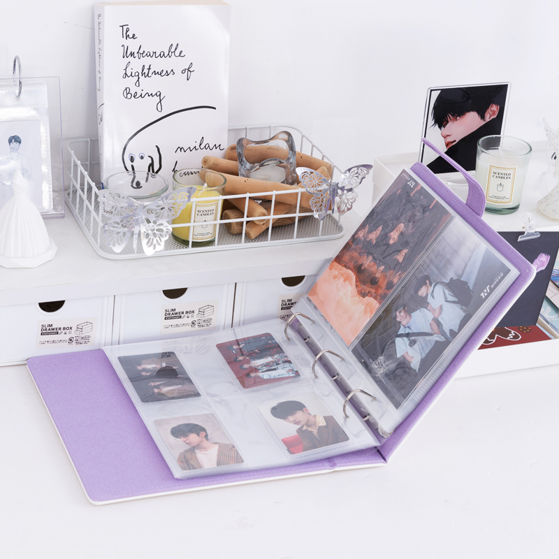 a5卡册追星定制活页内页3寸4寸小卡6寸明信片卡片收纳册四格满天