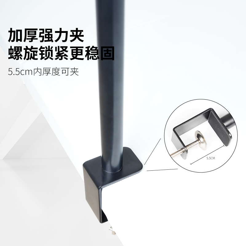 摆摊支架展示广告挂布夜市u招牌桌面固定可伸缩金属横幅支撑杆灯