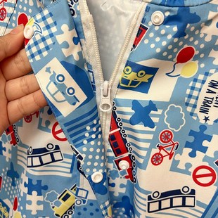 日系儿童雨衣男童女童大童小孩学生幼儿园L宝宝雨披防水书包位上