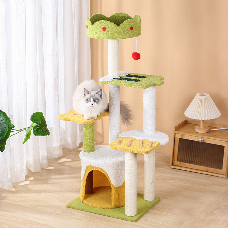 雪糕猫爬架猫窝猫树一体小户型猫抓柱G跳台不占地幼猫玩具猫咪用