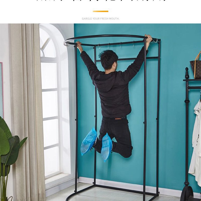 服装店移动地摊试l衣间门帘活动简易更衣室轨道便携换衣落地展示