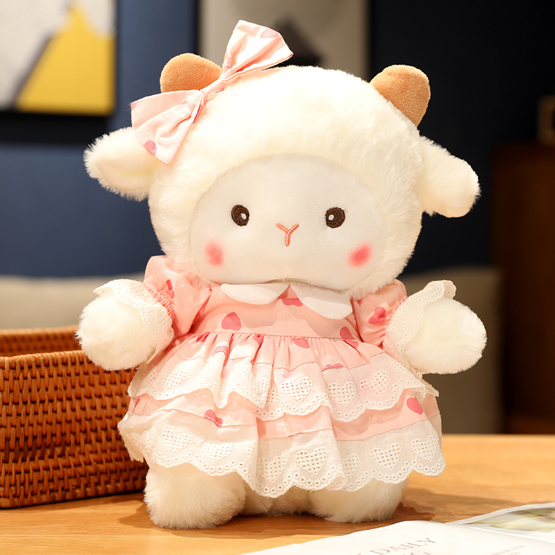 可爱小羊公仔毛绒玩具安抚玩偶布娃娃女孩抱枕着睡闺蜜.生日礼物
