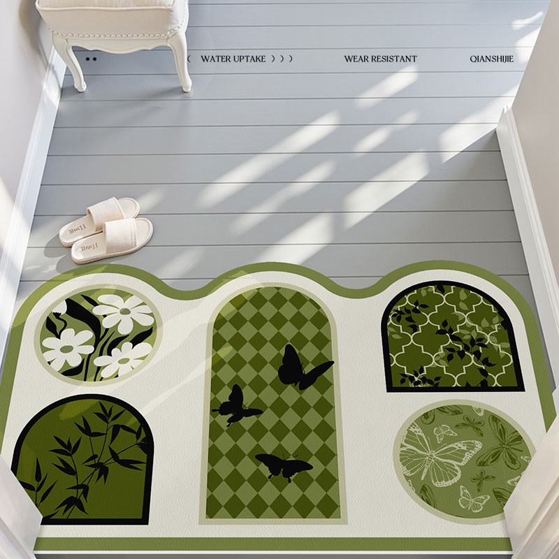 2025新款入户门地垫pvc可擦免洗门垫进L门口脚垫防滑耐脏玄关地毯