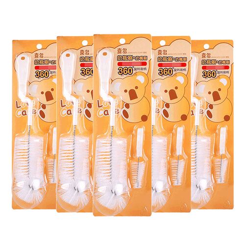 喜多婴儿奶瓶刷尼龙奶瓶刷奶嘴刷宝F宝奶瓶奶嘴清洁刷清洗5套装