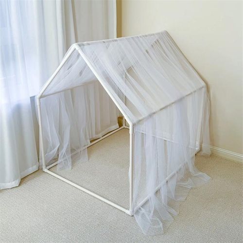 PVC管搭建DIY手工p帐篷儿童游戏帐篷宠物屋定制房子立体三通135