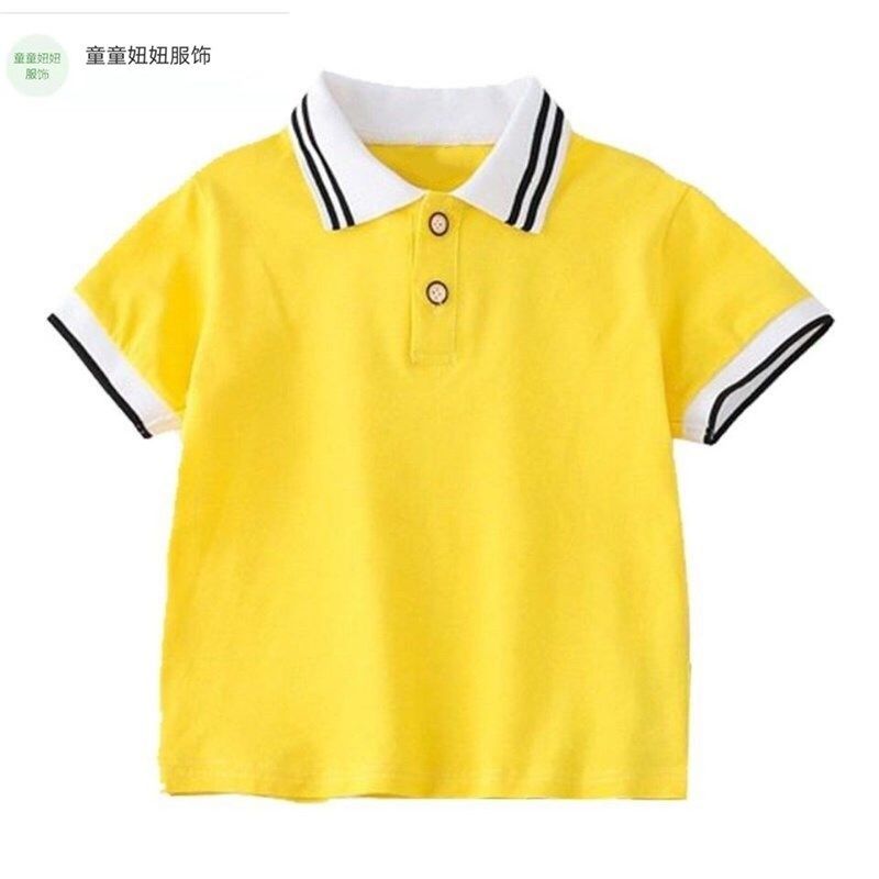 童装多色学生校服polo衫夏季休闲TG恤上衣班服幼儿园园服纯棉短袖