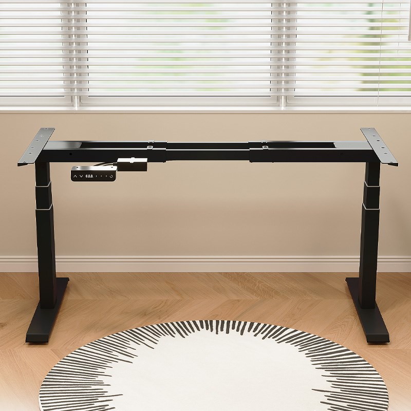 智能电动升降桌腿配件双横梁双电机办公桌游戏电竞V电脑桌支架脚