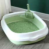 猫砂盆半封闭式 猫厕所超大号除A臭猫咪用品防外溅带砂小幼猫沙屎