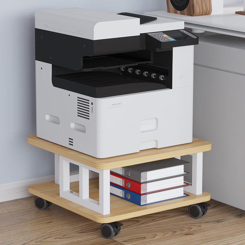 可移动带轮落地加大办公s室放A3打印机复印机置物架子桌下储物收