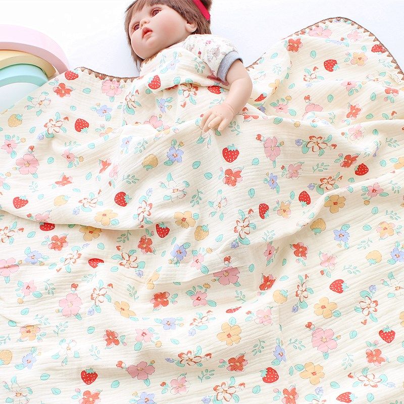 婴儿盖毯纯棉纱布新生r儿夏季薄款被子抱被儿童小毯子宝宝空调被,婴童用品,婴童毛毯/盖毯,淘宝优惠券,粉丝福利购,淘宝优惠卷