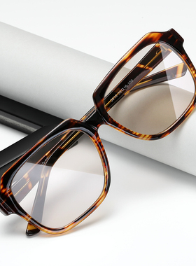 水晶石眼镜男清凉养眼太阳眼镜男中老年大框T墨镜茶色镜护目