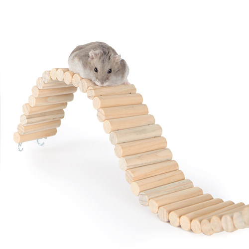 仓鼠可变形拱桥围栏m攀爬玩具用品木质楼梯金丝熊造景用品40/50cm
