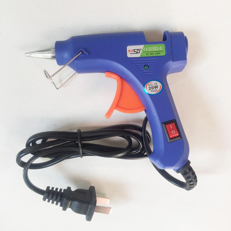 热熔胶枪20W 质量佳 不织布专z用热溶枪 带开关 送胶棒5根包邮免
