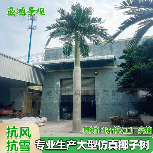 外贸仿真大王椰子树大型室内外装饰玻璃钢棕榈树植物假椰海枣树