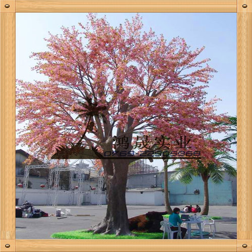 厂家直销 景观装饰樱花树 人造樱花树定做 仿真樱花树