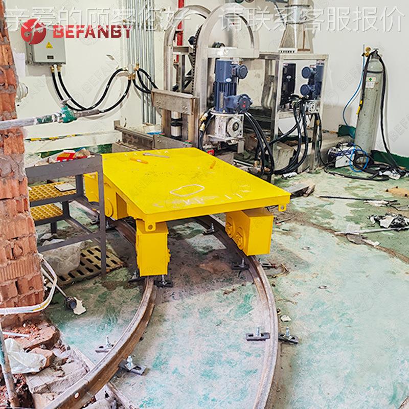 载重10吨轨道无动力被手动牵引平轨轨车人力推轨道转弯车铸钢道轮