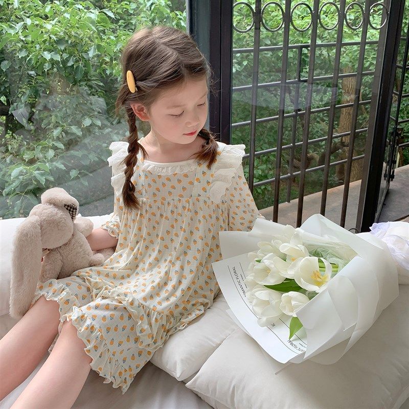 布丁哈鲁童装女童家居服套装儿童睡衣2024夏季新款洋气宝宝夏装小,童装/婴儿装/亲子装,家居服套装,淘宝优惠券,粉丝福利购,淘宝优惠卷