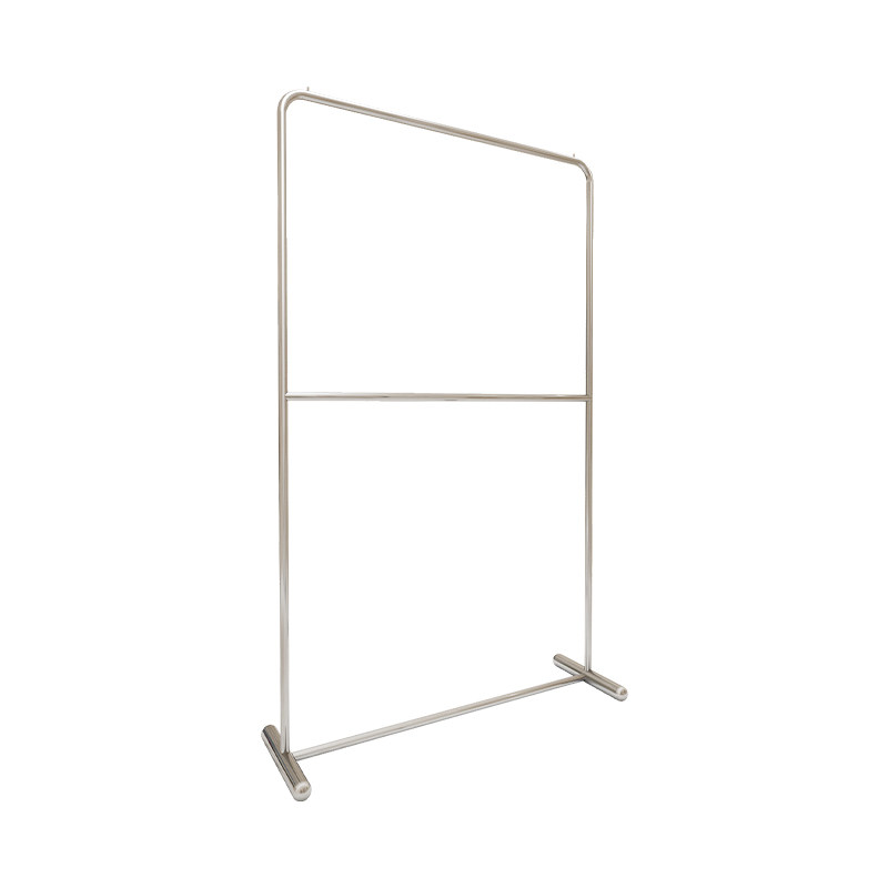 服装店展示架陈列道具不锈钢双层中岛架女装店银色服装架落地式,商业/办公家具,服装展示架,淘宝优惠券,粉丝福利购,淘宝优惠卷