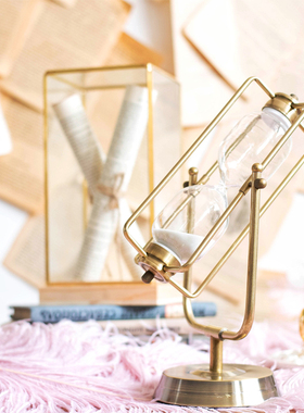 JK慕空间 美式欧式北欧沙漏书房装饰品 新款计时器文艺摆件礼品