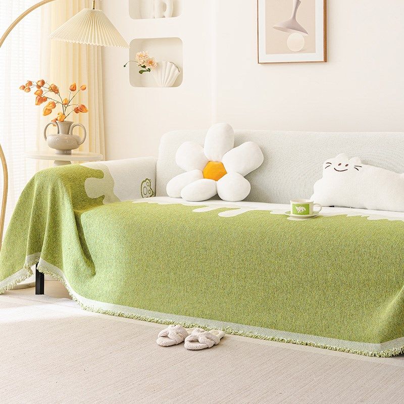 奶油风沙发盖布高级感防猫抓沙发毯四季通用2024新款小清新沙发巾,居家布艺,沙发垫,淘宝优惠券,粉丝福利购,淘宝优惠卷