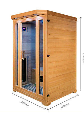 suana 2人铁杉木家庭放松苗条室内近红外桑拿