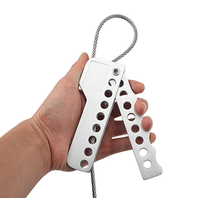 工业安全锁具缆绳锁4mm*1.5m可调节设备检修上锁挂牌loto锁定装置