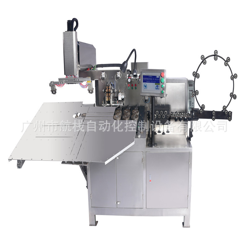 广州航栈牌3-6mm厨房碗碟架线材成型碰焊设备 2D弯框焊接一体机