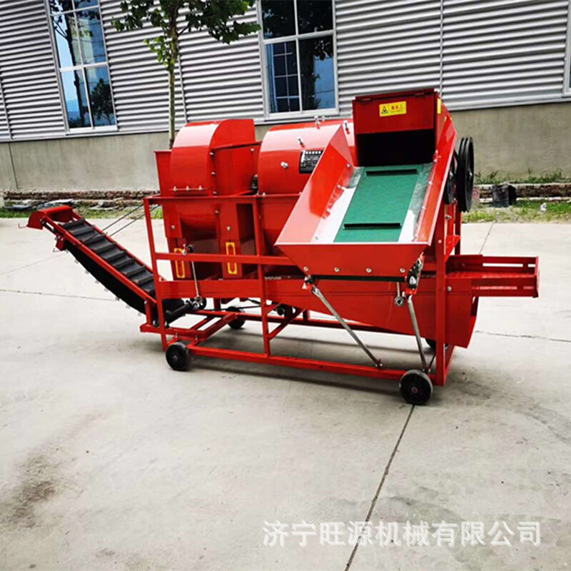 手扶牵引花生摘果机 小型家用花生摘果机 自动上料花生摘果机