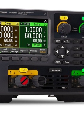 全新EL34243A 600W 台式电子负载，包含双路输入 150 V，60 A，30