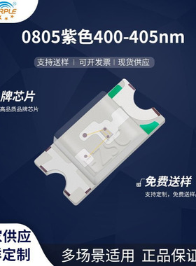 粉紫工厂直销2106led灯珠贴片式0805紫色400-405mnLED发光二极管