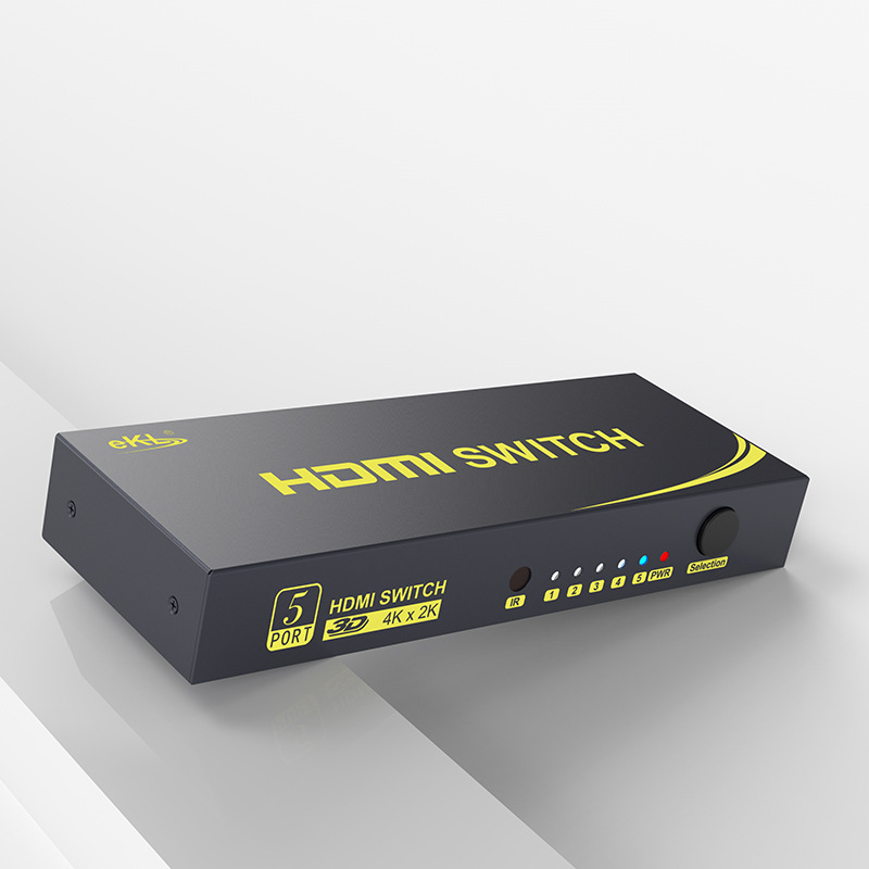 eKL-51HN HDMI切换器五进一出信号自动切换 带遥控 2.0 混批