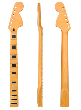 [微黄哑光]22品 ST大头枫木琴柄指板琴颈 Strat [桃木管+牛骨枕]