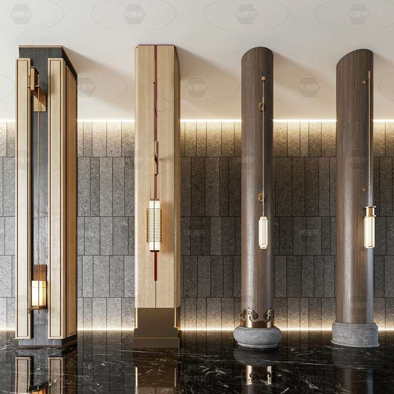 新中式创意个性长条壁灯客厅景观大堂装饰灯设计师款过道走廊灯