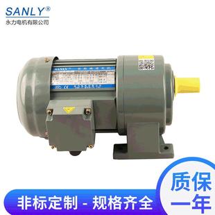 SANLY永力减速电机22轴径200W三相齿轮电机 流水线专业马达