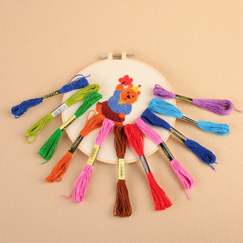 十字绣绣线447色欧式刺绣棉线手工绣花线刺绣线25号涤棉线缝补线