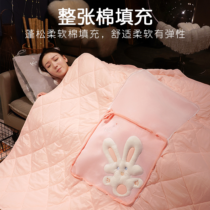 抱枕被子两用加厚办公室折叠午睡枕头二合一毯子沙发汽车靠枕车载