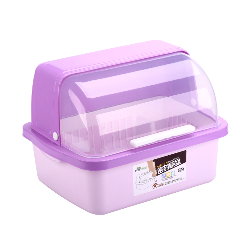 放碗柜塑料家用厨房沥水碗架装餐具碗筷碗碟架收纳盒带盖箱置物架