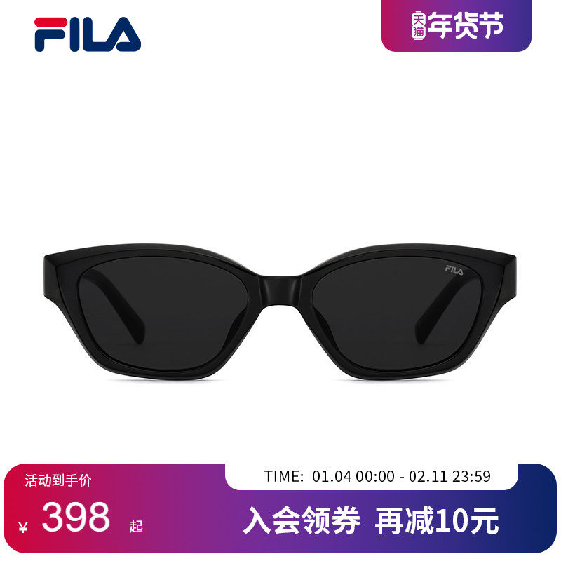 FILA斐乐新款太阳镜女款复古窄宽高级感猫眼男士墨镜SFIA28F