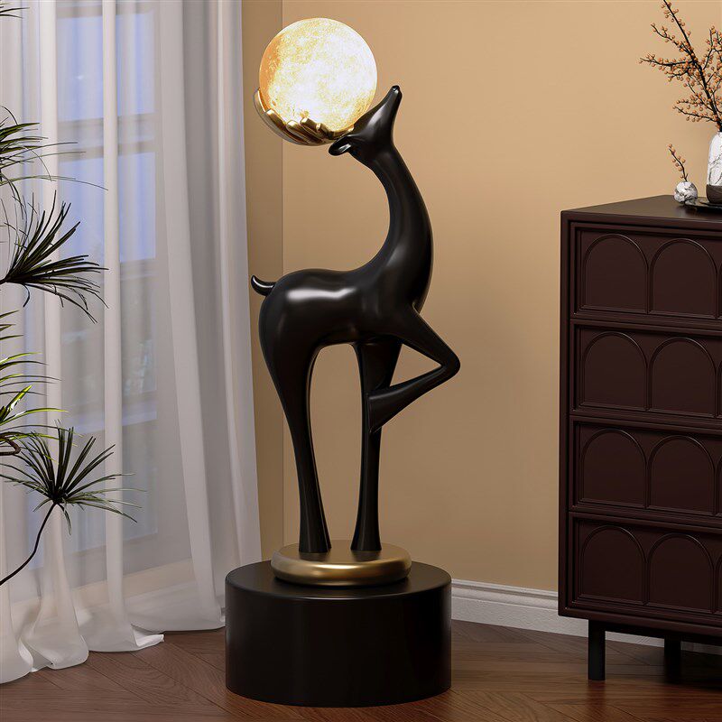 精选入户玄关壁龛鹿落地摆件福禄呈祥客厅电视柜旁装饰灯乔迁新居,家居饰品,落地摆件,淘宝优惠券,粉丝福利购,淘宝优惠卷