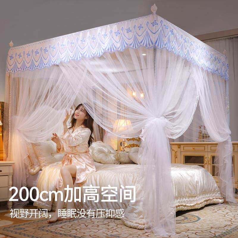 蚊帐家用卧室支架杆2026新款加密加粗加厚免安装1.5m1.8米三开门