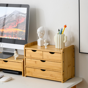 精选台式电脑增高架加长桌面带抽屉多功能收纳盒办公工位显示器置