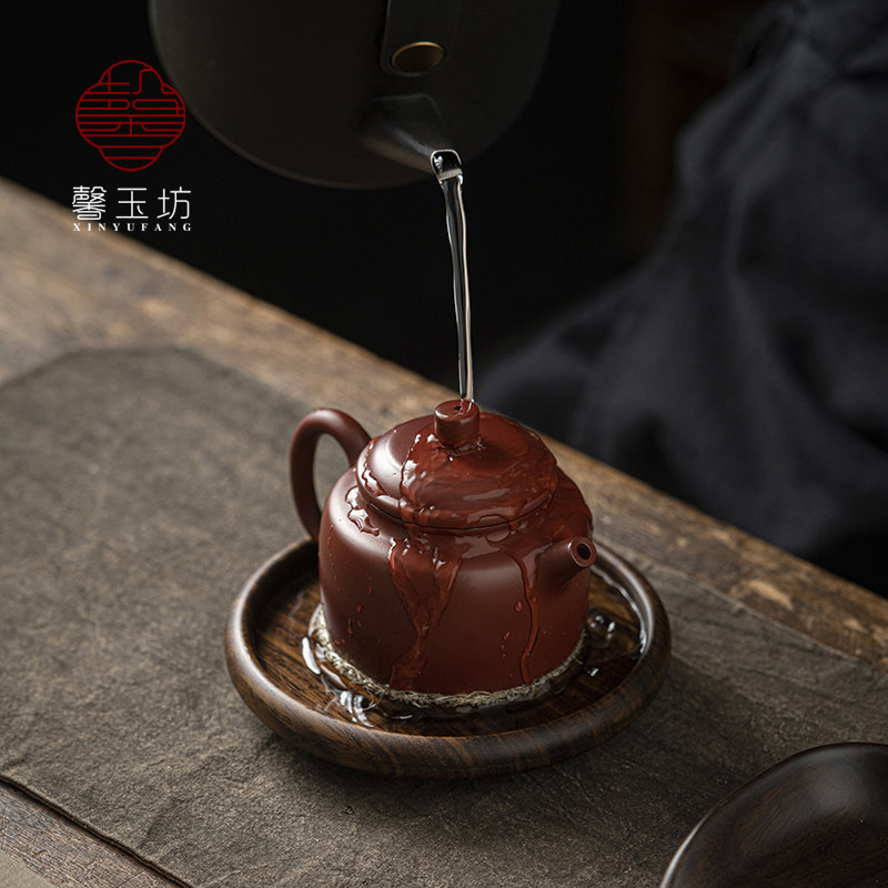 黑檀木壶承壶垫隔热垫大小号养壶垫茶壶底座壶托壶架茶杯垫丝瓜垫