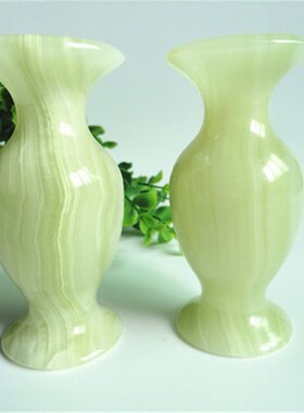 天然阿富汗玉花瓶摆设 玉石玉器花瓶装饰客厅酒柜玄关工艺品摆件