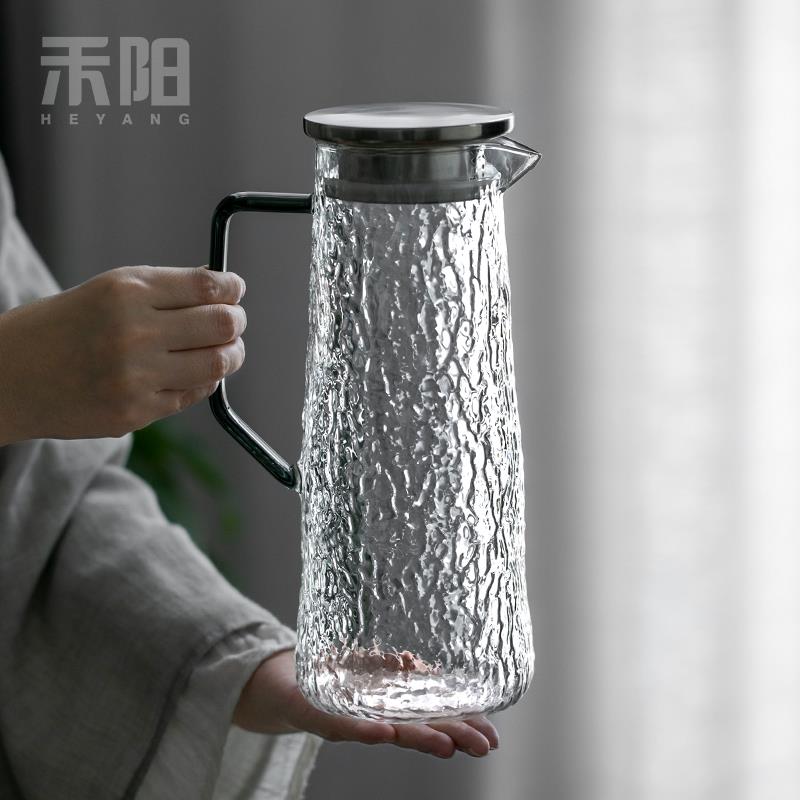 禾阳冷水壶耐高温玻璃凉水壶家用泡茶壶扎壶大容量凉白开水杯套装