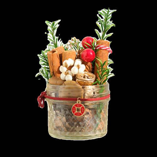 肉桂生财DIY材料包森系无火香薰柠檬松果干花摆件新年装饰伴手礼