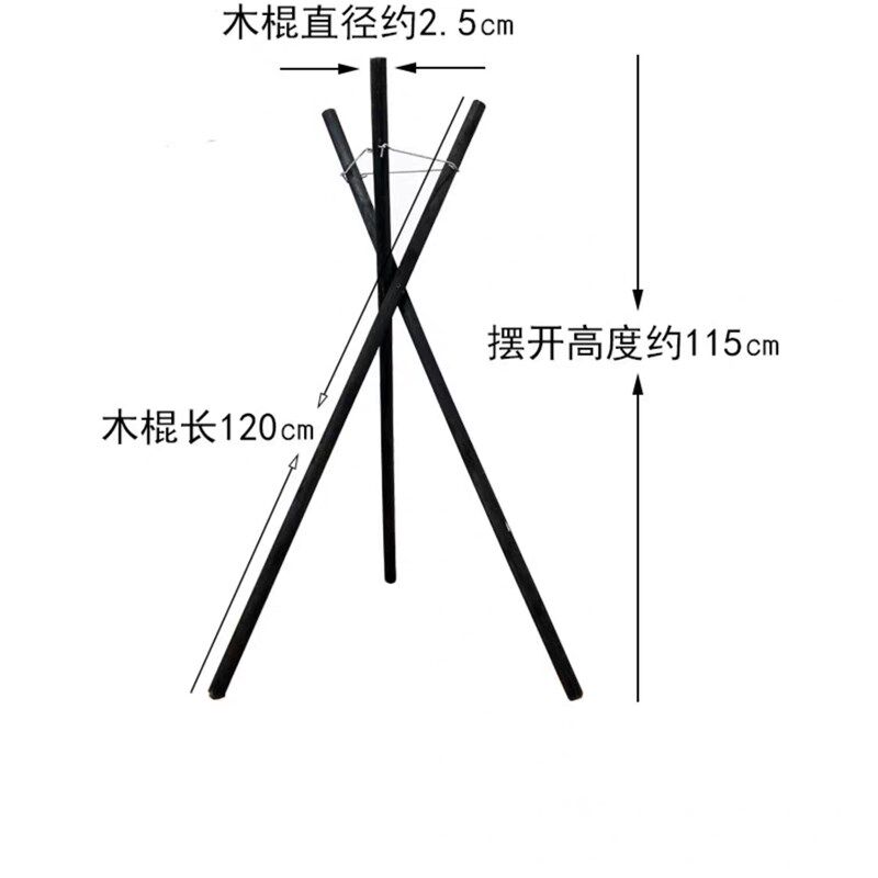 开业花篮花架三叉实木黑色花架花盆架三脚架鲜花花篮插花架三角架